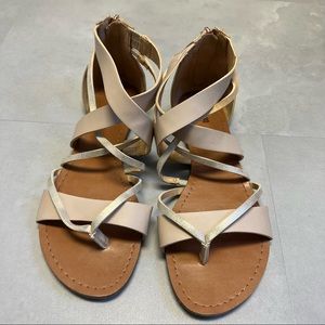 Neutral colored sandals